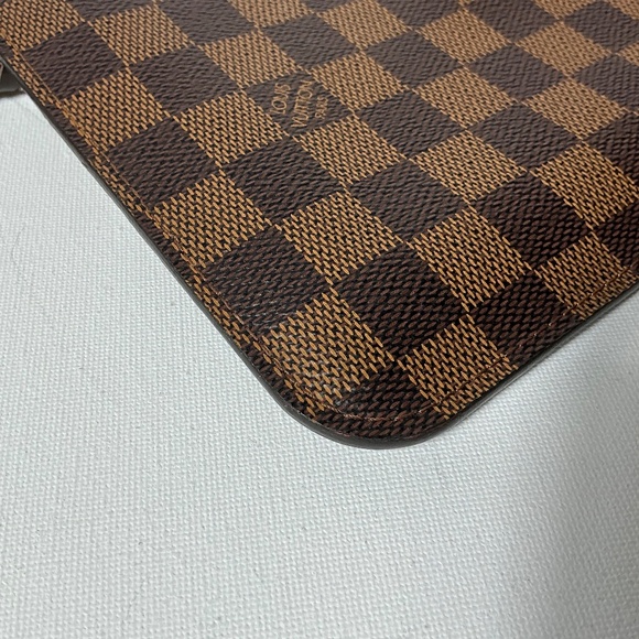Louis Vuitton Brown Canvas Neverfull Pochette GM Pouch Wristlet with Bag - Picture 7 of 10